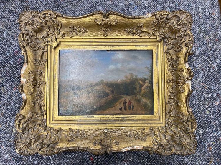 The gilt frame circa 1860
