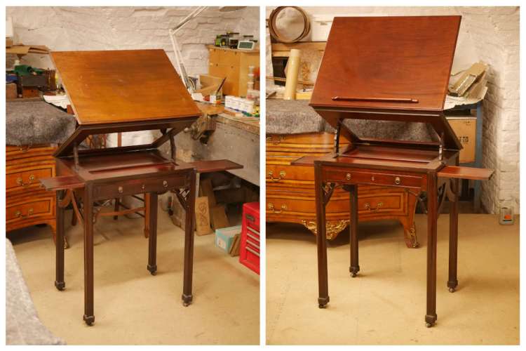 A George II mahogany architects/ reading table attributed to Mayhew and Ince